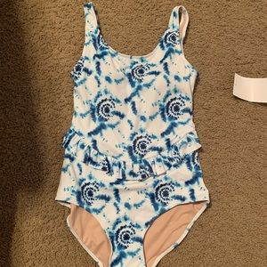 Brand new ruffled one piece